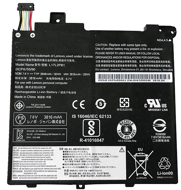 Recambio de Bateria de laptop LENOVO L17M2PB1 